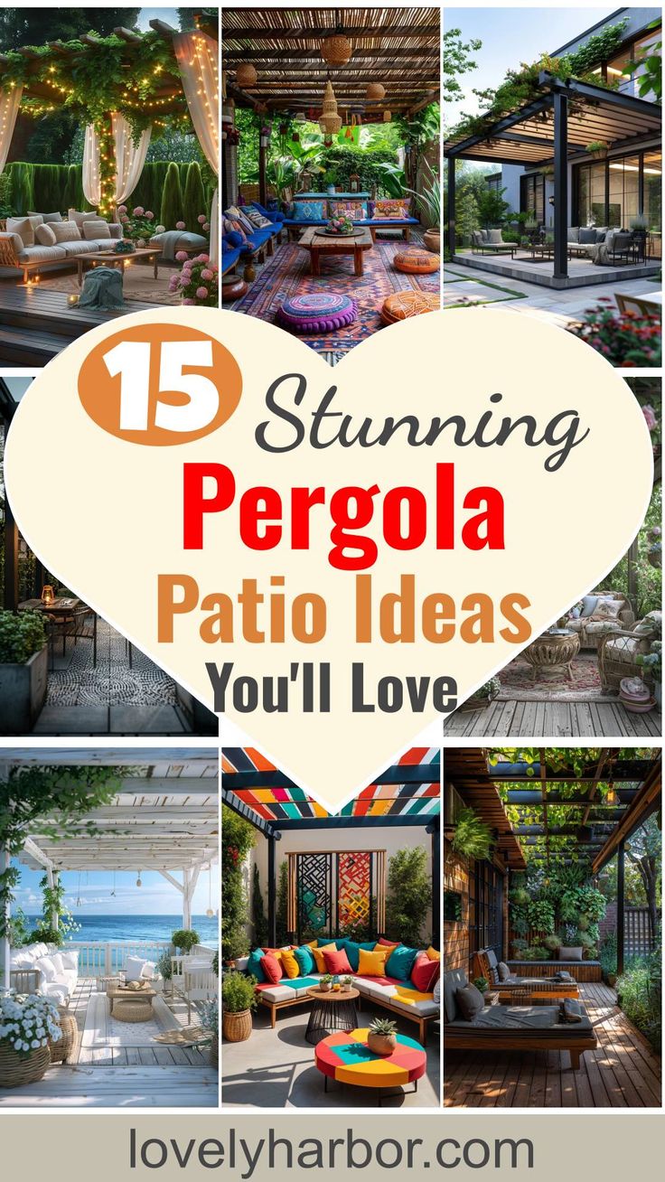 15 Stunning Pergola Patio Ideas