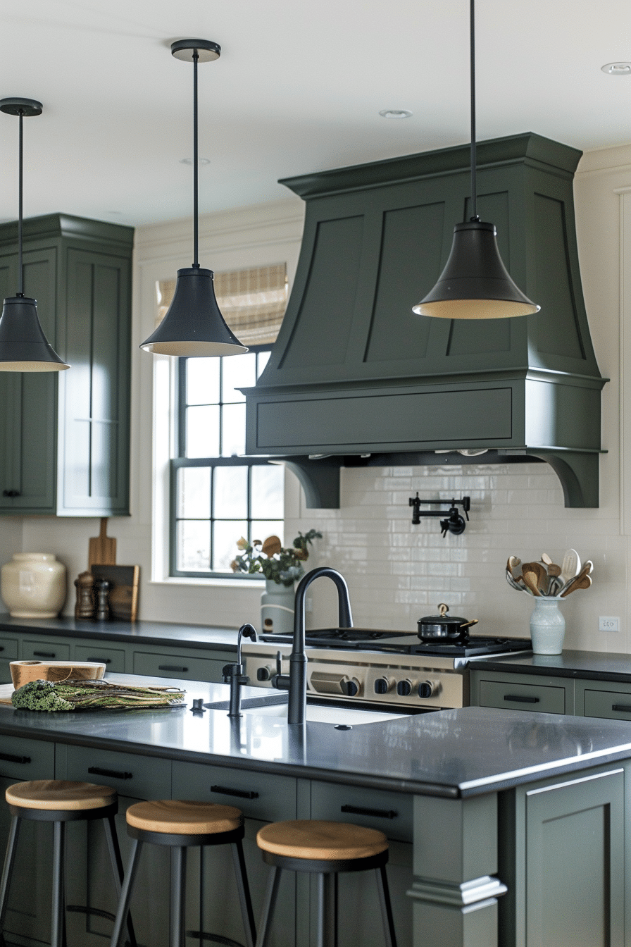 Serene Kitchens with Sage Green Cabinets